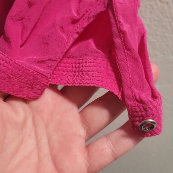 Banana Republic Womens Silk Shirt Size S Pink‎ Long Sleeve V Neck Barbiecore - Picture 3 of 9